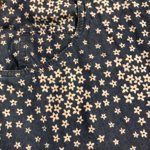 Liz Claiborne Blue/White Cotton A-Line Skirt.18204 - Picture 3 of 4